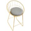 Scandi style wire bar stool with sleek metal frame and minimalist design