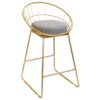 Scandi style wire bar stool with sleek metal frame and minimalist design