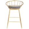 Scandi style wire bar stool with sleek metal frame and minimalist design