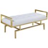 Sturdy steel and iron outdoor seating bench with sleek modern design