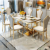 Premium Dining Table in SS PVD Gold Finish – Modern Luxury Dining Table