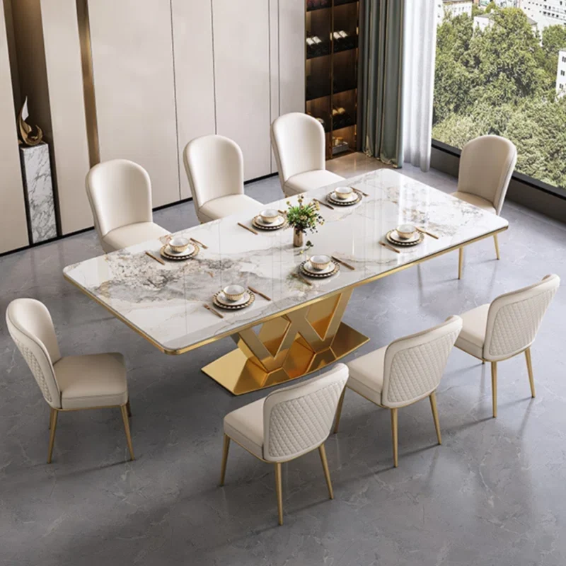 Modern Dining Table Set in SS PVD