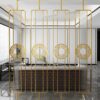 Modern Stainless Steel Glass Room Partition with PVD Gold Finish – Stylish and Durable Divider for Home and Office