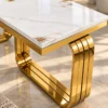 Elegant Modern Nesting Coffee Table Set of 2 in stainless steel