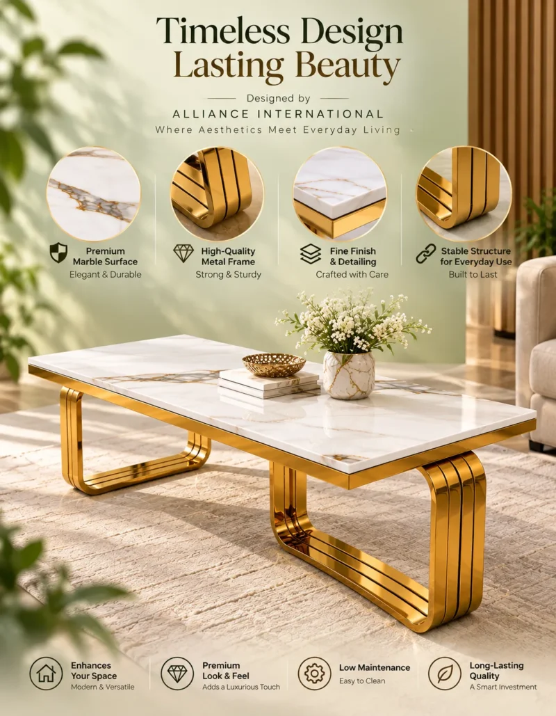 Elegant Modern Nesting Coffee Table Set of 2 in stainless steel