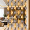 Aurelia Luxe crystal glass suspended room divider for luxury living room