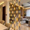 Aurelia Luxe crystal glass suspended room divider for luxury living room