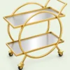 Orbella Luxe gold serving trolley with two tier design