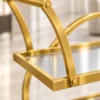 Orbella Luxe gold serving trolley with two tier design
