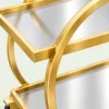 Orbella Luxe gold serving trolley with two tier design