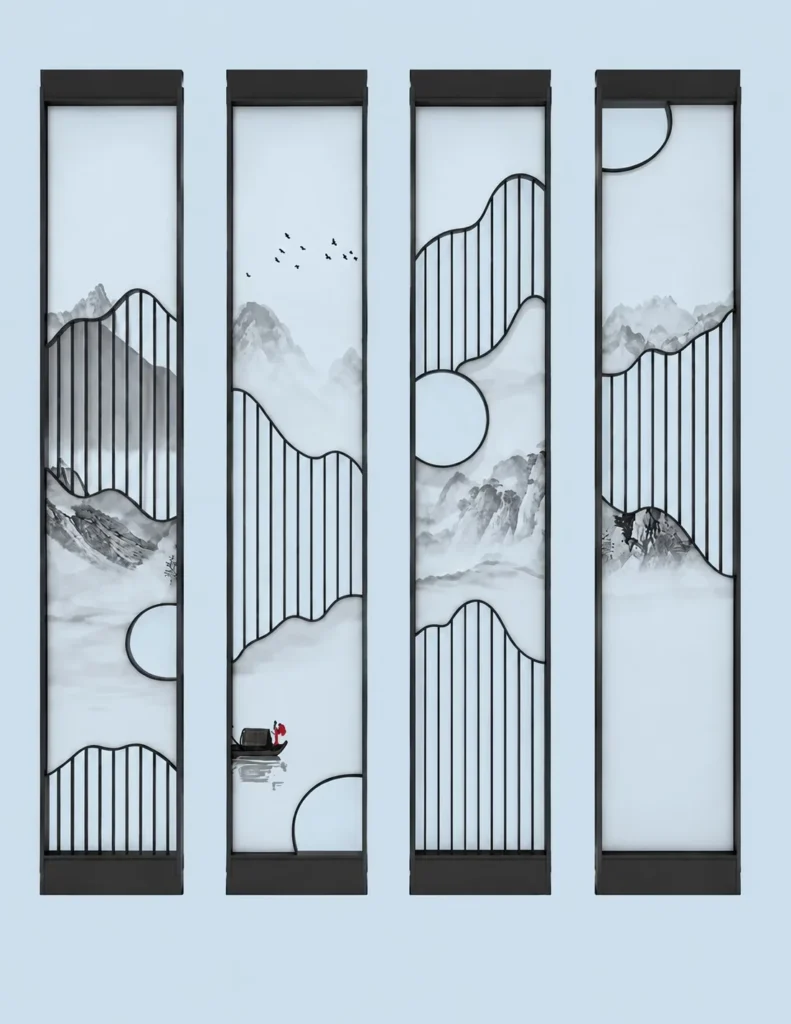 Decorative stainless steel partition for modern interior