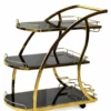 Arvento Luxe drinks serving trolley with gold frame