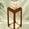 Aurelia Luxe necklace display showcase with wood pedestal