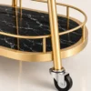 Aurelia Quad 4 tier luxury serving trolley with gold frame