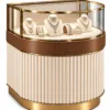 Aurevia Luxe curved jewelry display counter for showroom