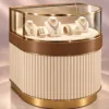 Aurevia Luxe curved jewelry display counter for showroom