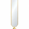 Aurex Geo geometric luxury standing mirror with gold stainless steel frame