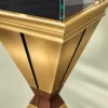 Aurex Geo jewelry pedestal display case with gold base
