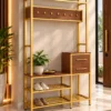 Avira Luxe shoe rack with drawers, hooks, bench and open shoe storage