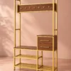 Avira Luxe shoe rack with drawers, hooks, bench and open shoe storage