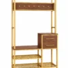 Avira Luxe shoe rack with drawers, hooks, bench and open shoe storage
