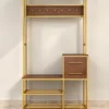 Avira Luxe shoe rack with drawers, hooks, bench and open shoe storage