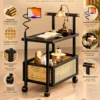 Caneva Luxe cane storage serving trolley with black frame and wheels