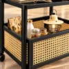 Caneva Luxe cane storage serving trolley with black frame and wheels