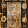 Cirque Luxe folding textured glass partition with gold frame