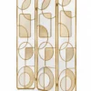 Cirque Luxe folding textured glass partition with gold frame