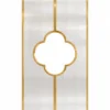 Clover Luxe textured glass partition with Gold PVD frame