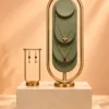 Elara Oval necklace display stand with earring holder
