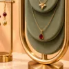Elara Oval necklace display stand with earring holder