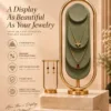 Elara Oval necklace display stand with earring holder