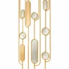 Gold stainless steel fluted glass partition screen by Alliance International Store