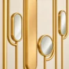 Gold stainless steel fluted glass partition screen by Alliance International Store