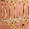 HaloArc Luxe 4 tier glass serving trolley with gold frame