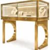 Lumora Gold LED jewelry display counter for showroom