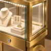 Lumora Gold LED jewelry display counter for showroom