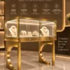 Lumora Gold LED jewelry display counter for showroom