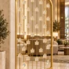 Maple Leaf Luxe leaf design premix glass partition