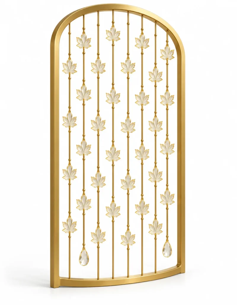 Maple Leaf Luxe leaf design premix glass partition
