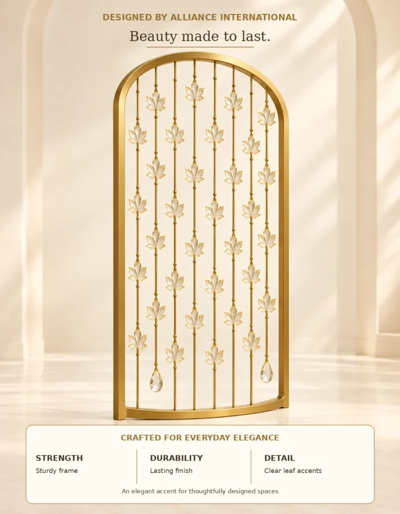 Maple Leaf Luxe leaf design premix glass partitionMaple Leaf Luxe leaf design premix glass partition