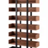 Norvia Luxe 6 tier retail display rack with wooden-look shelves and black frame
