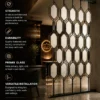 Onyx Geo geometric premix glass partition with black frame