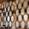 Onyx Geo geometric premix glass partition with black frame