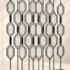Onyx Geo geometric premix glass partition with black frame