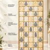 Ruby Drop decorative premix glass partition with Gold PVD grid