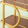 Serena Curve designer serving trolley for home with gold frame