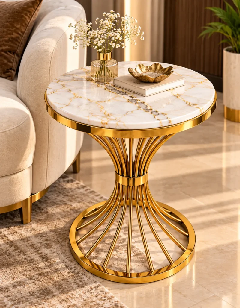 Modern side table for luxury living room